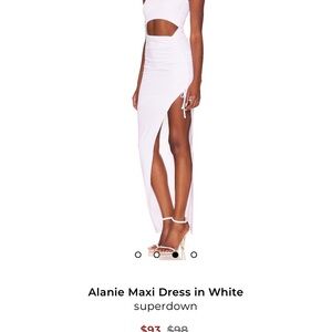 Superdown One-Shoulder White Maxi Dress